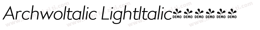 ArchwoItalic LightItalic字体转换
